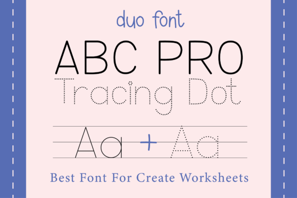 Abc Pro Tracing Dot: The Perfect Font for Handmade Labels and Kids' Printables