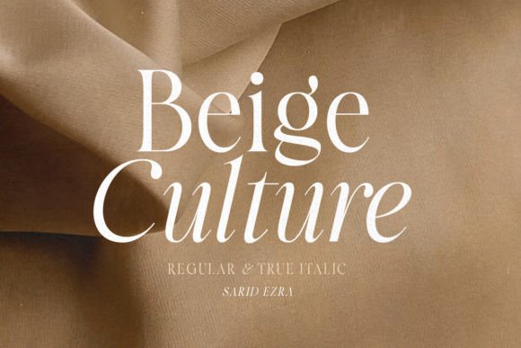 Beige Culture: The Serif Font for Modern Editorial Design