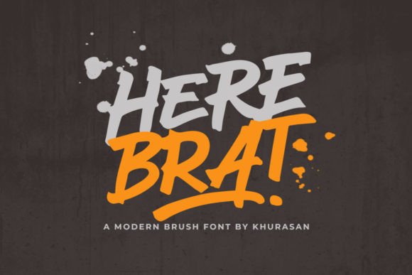 Here Brat: The Quirky Script Handwritten Font for Handmade Brands