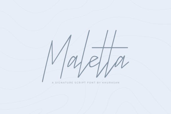 Maletta: A Modern Script Typeface for Editorial and Brand Design