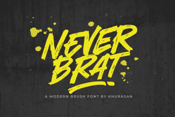 Never Brat: A Quirky Brush Typeface for Bold Brand Identities