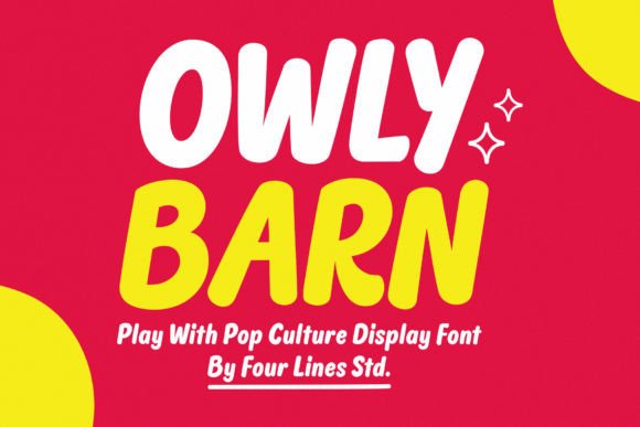 Owly Barn: A Joyful Display Font for Handmade Crafts