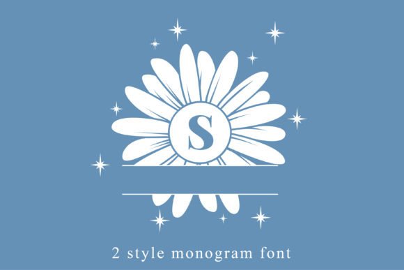 Sparkling Daisy Monogram: The Perfect Decorative Typeface for Handmade Creators
