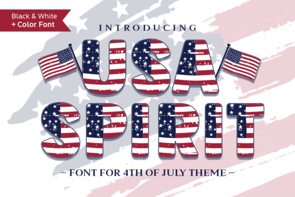 Usa Spirit: A Bold Patriotic Typeface for Creative Branding
